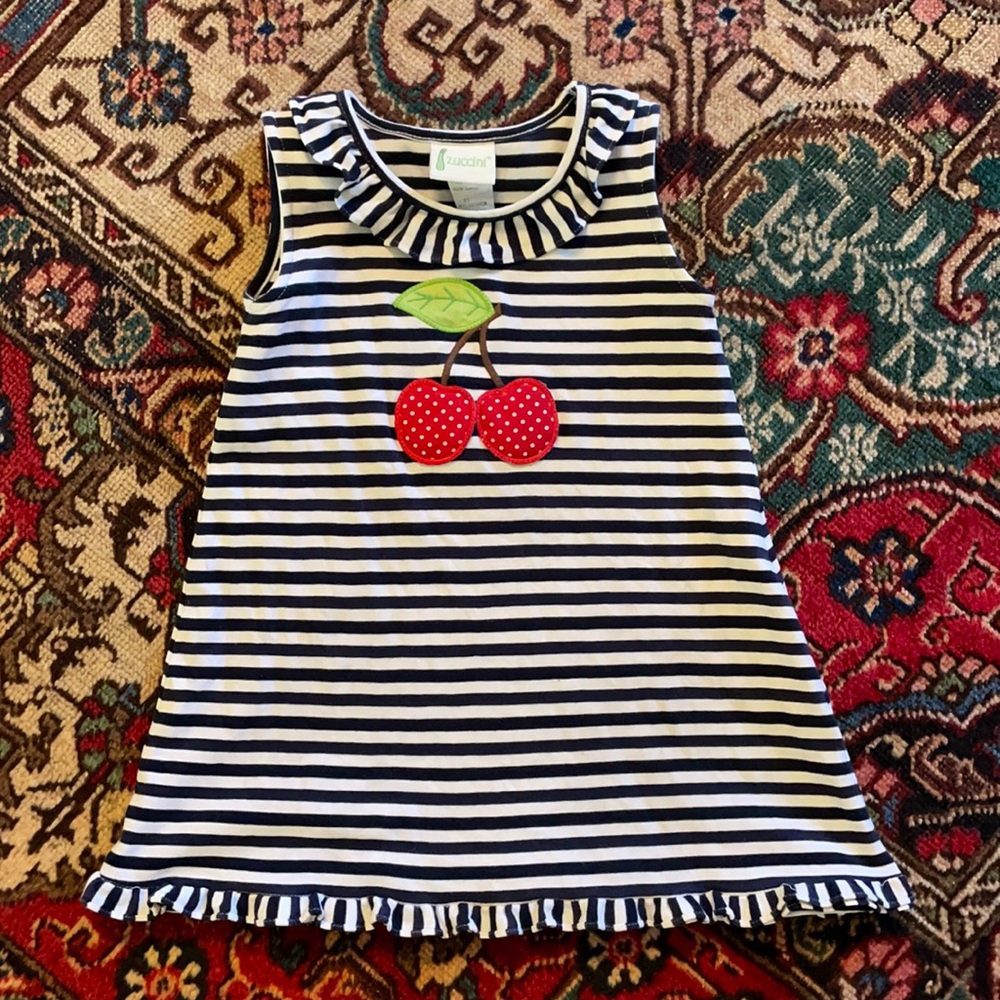 Zucchini size 3T Cherry Appliqué Dress